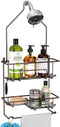 Hanging Shower Caddy over Shower Head, Bathroom Shower Organizer, Shower Storage Rack, Shampoo and Soap Holder, Bronze