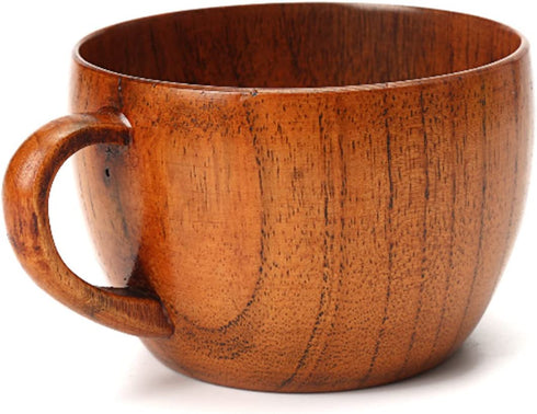 Emoyi Wood Coffee Mug Wooden Mug Tea Cup 100ml,Set of 2