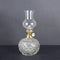 DNRVK Spherical Classic Oil Lamp with Clear Glass Lampshade Adjustable Switch Kerosene Lamp Oil Lantern 7.08in Height