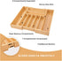 Bamboo Expandable Drawer Organizer for Kitchen Utensils ,Multifunctional Silverware Organizer/Flatware Drawer Organizer and Cutlery Tray for Silverware, Flatware, Knives .etc( 9 Slots ,Natural)