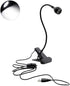 Clip on Light Reading Lights,Desk Lamps, Eye Protection Kids Desk Lamp, Flexible Night Light Reading Lamp,Desk Lamp(Black White)