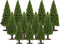 Wakauto 15pcs Model Trees, Green Scenery Landscape Cedar Trees with Base, Accssory Green Mini Tree Set, Lonely Bunch of Trees DIY Landscape Tribe