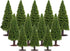 Wakauto 15pcs Model Trees, Green Scenery Landscape Cedar Trees with Base, Accssory Green Mini Tree Set, Lonely Bunch of Trees DIY Landscape Tribe
