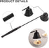 ManChDa 4 in 1 Candle Accessory Set - Candle Wick Trimmer, Candle Wick Dipper, Candle Wick Snuffer, Storage Tray Plate, Candle Care Tools Gift for Candle Lovers for Cosmetics Metal Storage (Black)