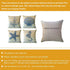 ULOVE LOVE YOURSELF Beach Pillow Covers 4 Pack Cotton Linen Nautical Throw Pillowcases Sea Theme Coastal Cushion Cover 18 x 18 inch (Sea-3)