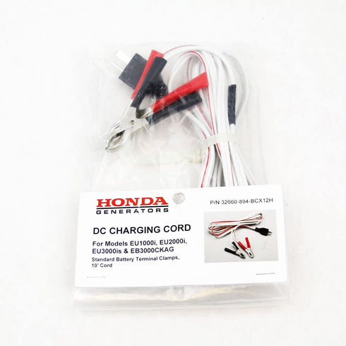 Honda 32660-894-BCX12H 10 ft. Generator DC Charging Cord with Clamps