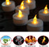 YIWER Tea Lights LED Tea Light Candles 150 Hours Pack of 50 Realistic Flickering Bulb Battery Operated Tea Lights for Seasonal Festival Celebration Electric Fake Candle in Warm Yellow