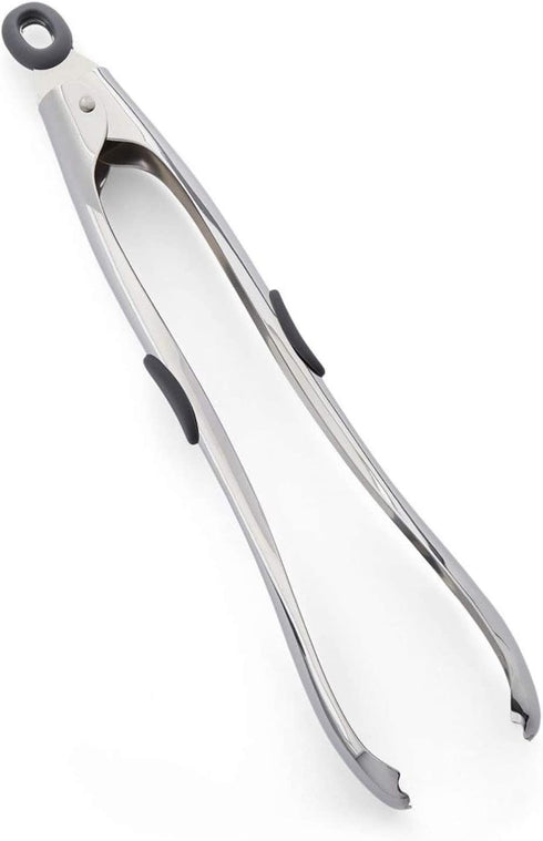 Nambe - Gourmet Collection - Curvo All-Purpose Tongs - Measures at 13" x 1.5" - Made with Stainless Steel - Designed by Steve Cozzolino