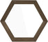 Emfogo Decorative Rustic Wall Mirror with 14 inch Hexagon Wood Framed Mirror for Bathroom,Bedroom,Over Door ,Farmhouse,Vanity, Living Room,Entryway Wall Decor