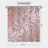 Pink Shower Curtain Rose Gold Tropical Leaves on Purple Background Modern Luxury Bathroom Shower Curtains Fabric Waterproof with Hooks, 72" x 72"