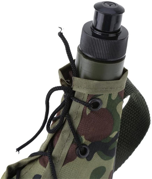 LKXHarleya 800ml Outdoor Military Canteen Water Bottle with Belt and Cover Tactical Camo Water Bottle Pouch Bag for Camping,Hiking,Climbing,27 OZ