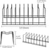 SANNO Pan and Pot Lid Organizer Rack for Pot Lids, Plates, Cutting Boards, Bakeware, Cooling Rack, Serving Trays, Total 8 Compartments, Stainless Steel Black nickel Pack of 2