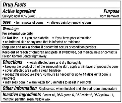 CornStick Maximum Strength Salicylic Acid Solid-Stick Corn and Callus Remover 0.2 Oz