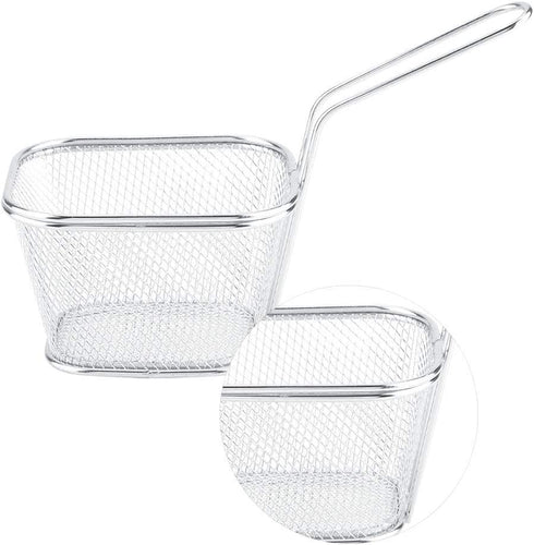 Mini Stainless Steel Chips Deep Fry Baskets Food Presentation Strainer Potato Cooking Tool