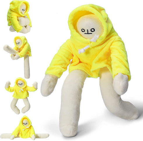 16 Inch Banana Doll Plush Stuffed Man Toy with Magnet, Funny Changeable Pillow Stress Release Hugs Toys Christmas Birthday Gifts for Kids Boys Girls