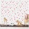Wall Decals Red Stars for Kids Room, 3-4-5centimeter Mix 112 Pcs, Easy to Peel Easy to Stick, Safe On Walls and Paint, Vinyl Decor by Bugybagy. (Matte Red)