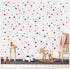 Wall Decals Red Stars for Kids Room, 3-4-5centimeter Mix 112 Pcs, Easy to Peel Easy to Stick, Safe On Walls and Paint, Vinyl Decor by Bugybagy. (Matte Red)