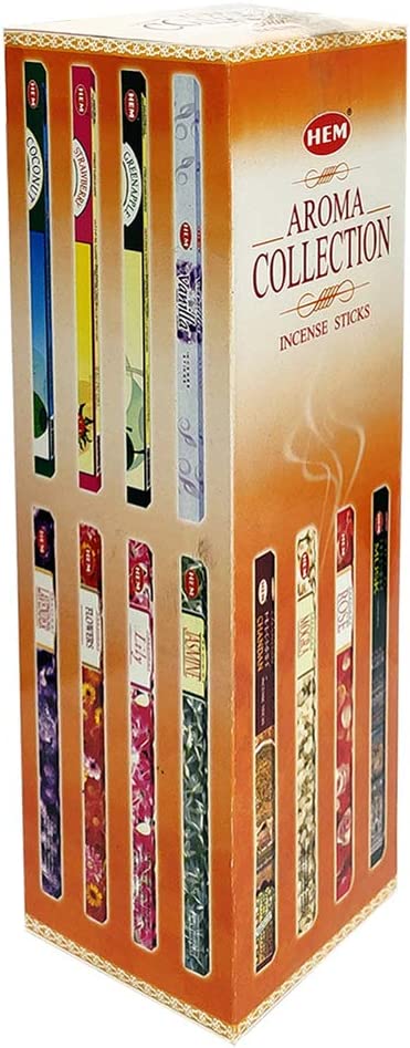 Hem Incense Sticks Variety Pack #1 And Incense Stick Holder Bundle With 25 Unique Fragrances