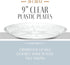 Plasticpro 9'' inch Premium Heavy Weight Crystal Clear Disposable Hard Plastic Dinnerware Party Plate Pack of 40
