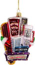 Kurt Adler Santa on Broadway Glass Ornament, 5-Inch
