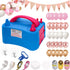 Gifts2U Electric Balloons Pump with Balloons and Rose Gold Pennant Balloon Pump Kit Portable Dual Nozzle Decorating Strip Kit, Metal Balloon Glue Balloon Tying Tool 110V 600W for Party Decoration