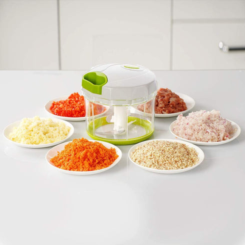 Manual Hand Pull Food Chopper Large Capacity Kitchen Onion Garlic Vegetable Blender Mincer(4 cup) by Vinipiak