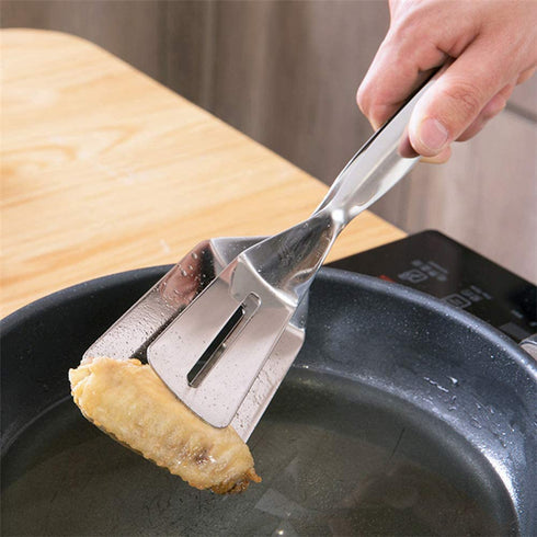 304 Kitchen Tongs Stainless Steel Bread Tongs/Steak Clamps/Fried Steak Clamp/Barbecue Tongs JXHAPY 10 Inch Premium Steak Clip (1)