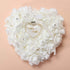 Wedding Ring Pillow, Romantic Lace Crystal Rose Wedding Heart Ring Box Pillow Cushion with Ribbon Pearl Wedding Ceremony for Wedding Supplies Gift