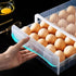NEWFORCE 30 Grid Single Layer Egg Holder for Refrigerator, BPA Free Egg Storage Container for Fridge, Household Egg Organizer Storage Box for Kitchen & Farm
