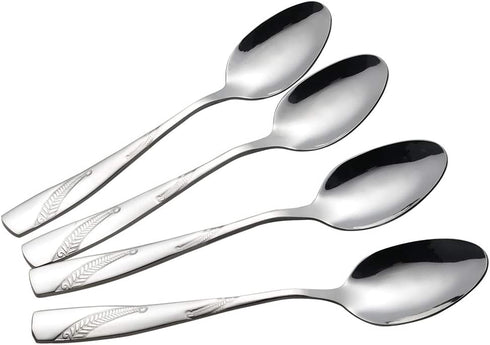 Nicesh 16-Piece Stainless Steel Dinner Spoons, 8.19-Inch
