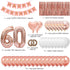 60 Birthday Decorations for Women 60th Birthday Decor Rose Gold 60th Birthday Decorations Party Supplies for Women 60 Balloon Numbers Happy 60th Birthday Banner