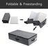 AMJ 29.5" 15" 6.7", Rigid Under Bed Garment Storage Bins, Folding & Washable, Soft Zip Lid, Black Gray
