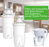 PUREUP 6 Pack Water Filter Compatible with Brita Pitchers Standard Sispensers, Premium Pitcher Replacement Filters