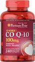 Puritans Pride CoQ10 100mg, Supports Heart Health, 240 Rapid Release Softgels