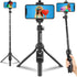 Texlar 48 Inch Selfie Stick Tripod with Remote for iPhone 14, 13, 12, 11, XR, X, 8, 7, Pro, Max, Plus, SE, Android Phone, Smartphone - TS48 Pro Small Mini Cellphone Stand