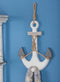 Deco 79 98864 Wood and Rope Anchor Wall Decor, White/Gray/Darkgray/Brown