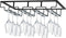 MOCOUM Wine Glasses Rack Under Cabinet Stemware Rack,Wine Glass Hanger Rack Wire Wine Glass Holder Storage Hanger for Cabinet Kitchen Bar (4 Rows)