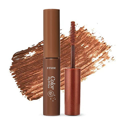 ETUDE HOUSE Color My Brows 4.5g #3 Red Brown | Eyes Makeup | Eyebrow Mascara, Quickly Fixing Natural Eyebrow Makeup with Care Effect | Kbeauty
