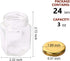 HWASHIN 24 Pack 3 oz Hexagon Glass Jars with Gold Lids, Honey Jars Small Spice Jars Mason Jars with 30pcs Labels and 2 Sponge Brushes for Jam, Baby Foods, Gifts, Wedding Party Favors