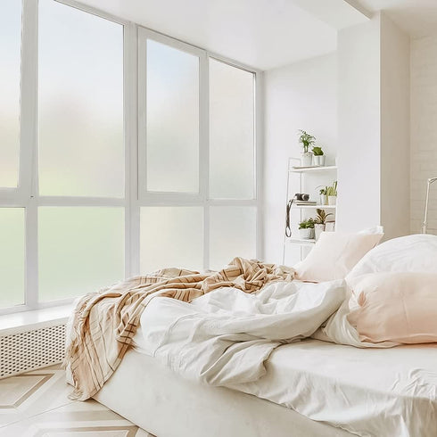 DIFIT Window Privacy Film,Frosted Glass Window Film,Static Cling Window Film,Window Sticker Privacy,Opaque UV Blocking Vinyl Window Film for Glass Door Bathroom Office Living Room23.7x78.7inch