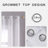MIULEE 2 Panels White Semi Sheer Window Curtains Elegant Decoration Grommet Top Window Voile Panels/Drapes/Treatment Linen Textured Panels for Bedroom Living Room (54X45 Inches)