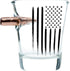 American Flag Shot Glass Hand Blown Glasses Real 308 Round Design