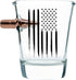 American Flag Shot Glass Hand Blown Glasses Real 308 Round Design