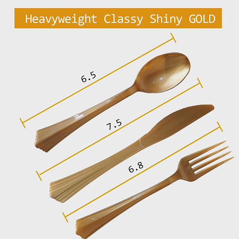 Party Supplies 175 Disposable Dinnerware Set Gold Dots on Pink Paper Plates Cups and Napkins, Gold Plastic Knives Spoons Forks for Baby Shower Wedding Party Bridal Shower
