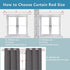 HOSKO Curtain Rod Kit - 1 Inch Curtain Rods for Window 30-44 Inches - Including Two Mounting Brackets ?White?