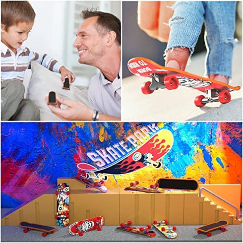 TIME4DEALS 4 PCS Finger Toys Professional Finger Boards Mini Skateboard Fingerboards for Creative Fingertips Movement, Skateboard Educational Toys Party Favors Novelty Toys for Kids Boys Girls Gifts
