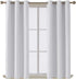 Deconovo Room Darken Curtain Thermal Insulated Blackout Drape Grommet Curtain for Living Room Star White 42x63 Inch 1 Panel