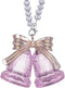 SIYOUKI Christmas Crystals Double Bell Ornament Crystal Bells Home Decoration (Pink)