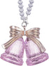 SIYOUKI Christmas Crystals Double Bell Ornament Crystal Bells Home Decoration (Pink)