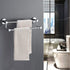 Bathroom Towel Bar Stainless Steel, Chrome Brushed Bath Towel Holder, Elegent Double Towel Bar for Bathroom (Chrome, 16inch)